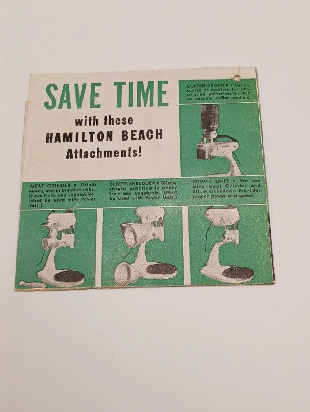 1948 Hamilton Beach Food Mixer Instruction & Recipes Booklet